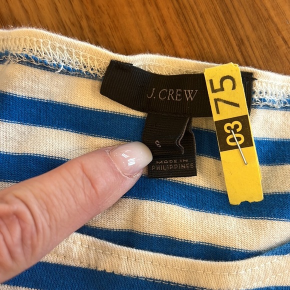 J. Crew Ruffle Sleeve Striped Top Size: Small - Picture 4 of 7